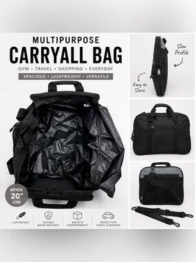 Large Multipurpose Carryall Duffel Bag – Gym Travel Shopping